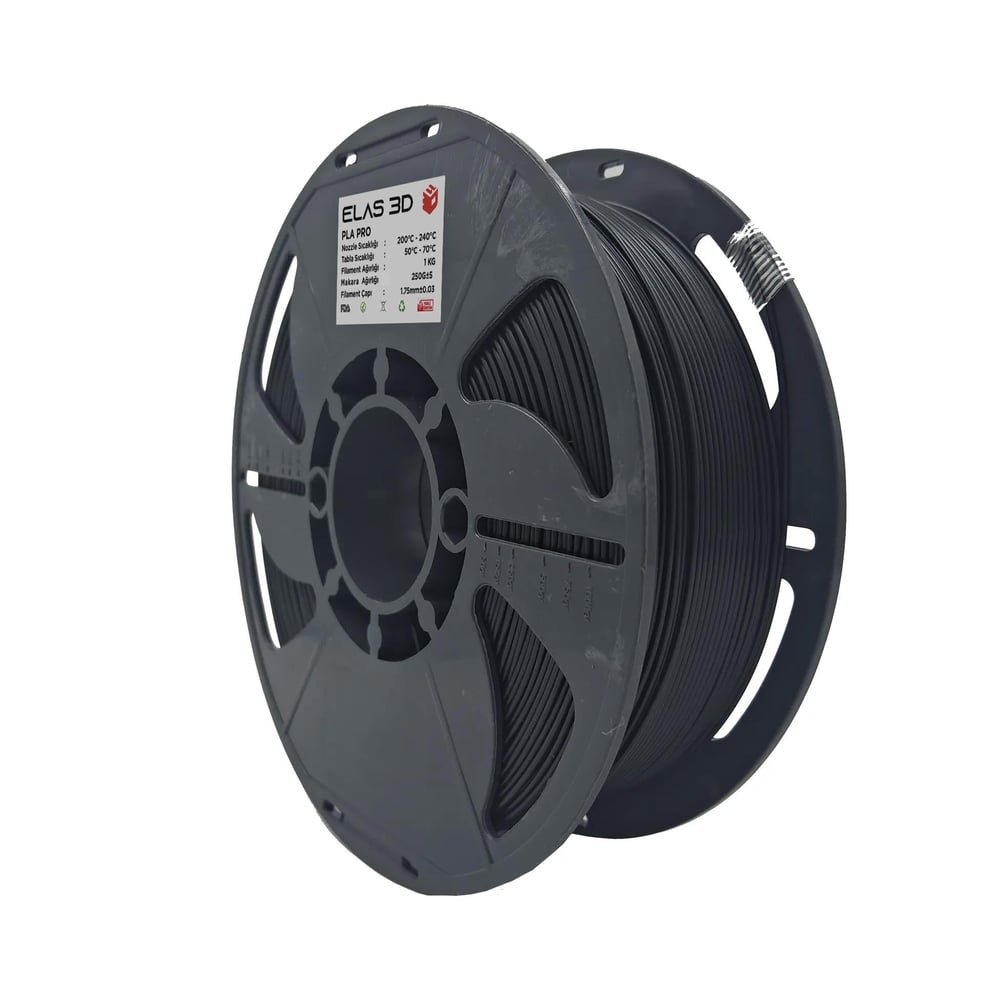 Elas 3D Siyah PLA Pro Filament - 1.75mm - 1 Kg