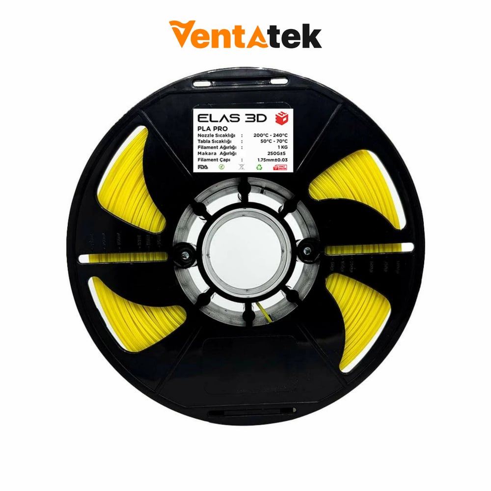 Elas 3D Sarı PLA Pro Filament - 1.75mm - 1 Kg
