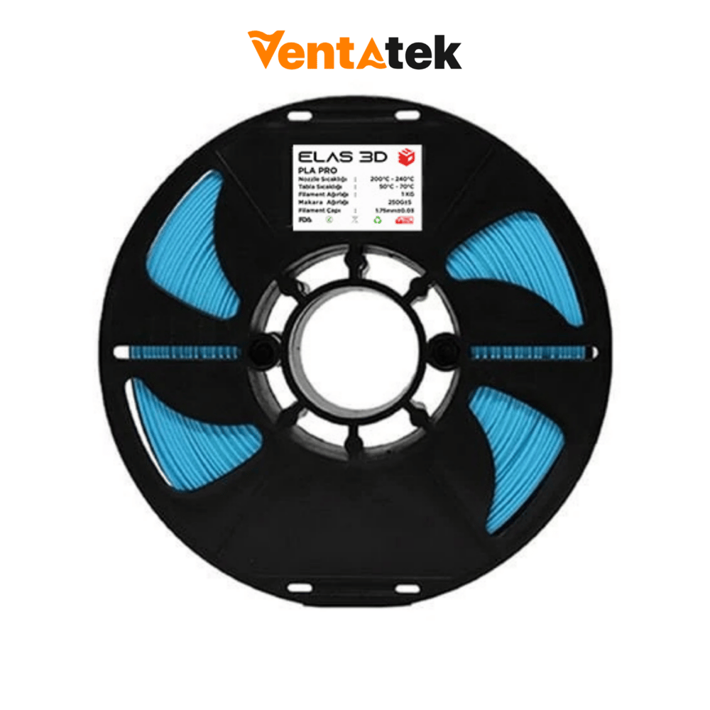 Elas 3D Açık Mavi PLA Pro Filament - 1.75mm - 1 Kg