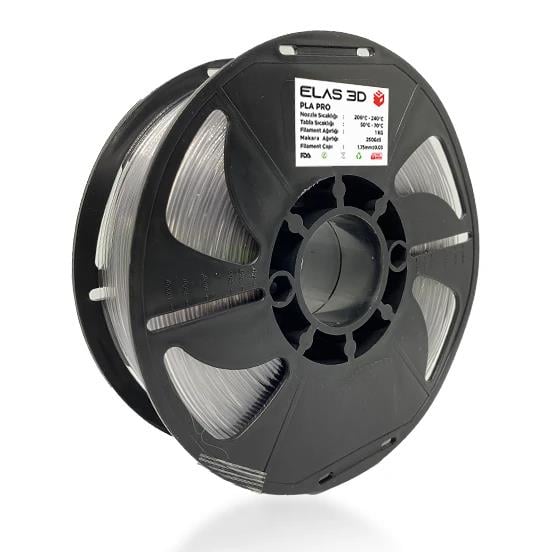 Elas 3D Şeffaf PLA Pro Filament - 1.75mm - 1 Kg