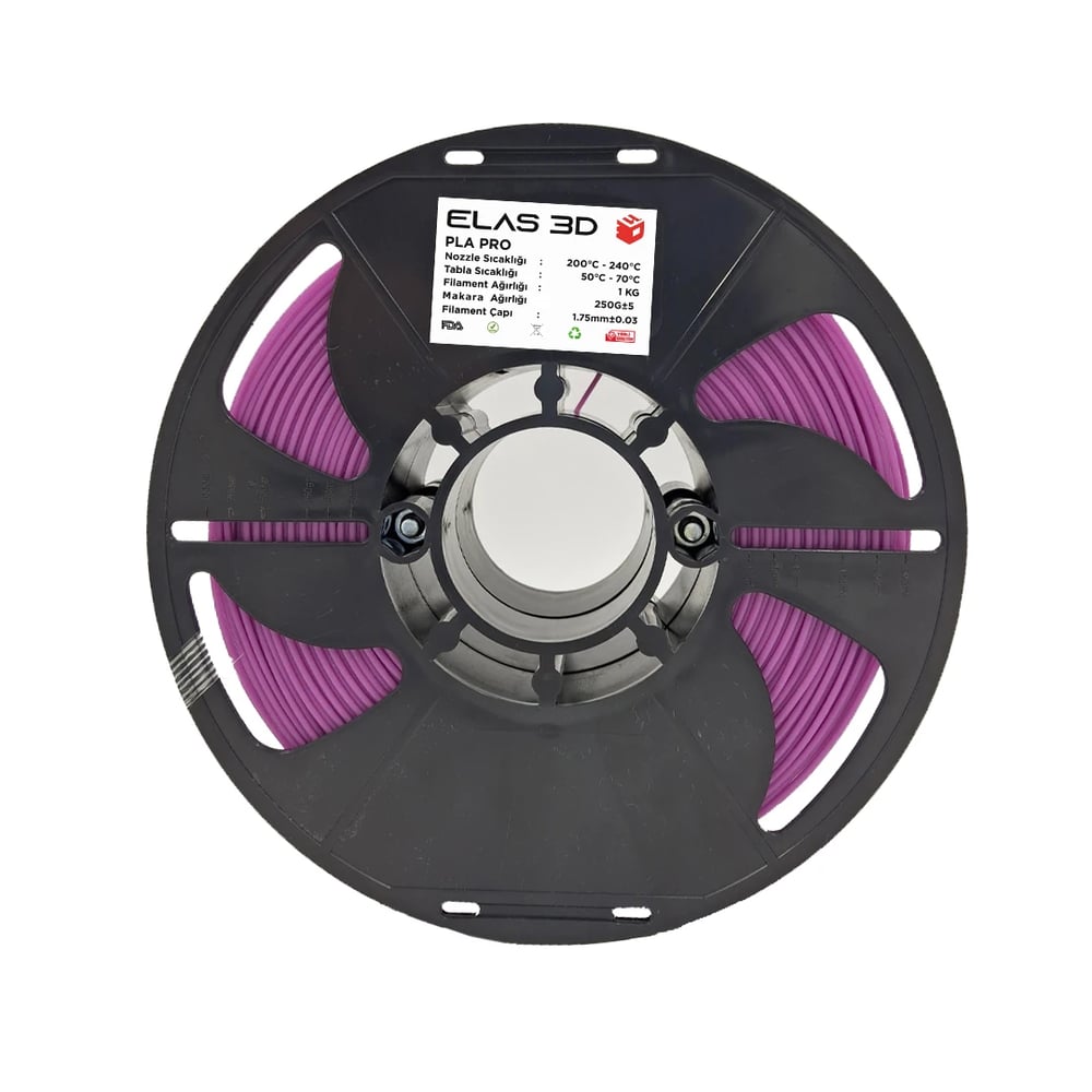 Elas 3D Pastel Mor PLA Pro Filament - 1.75mm - 1 Kg