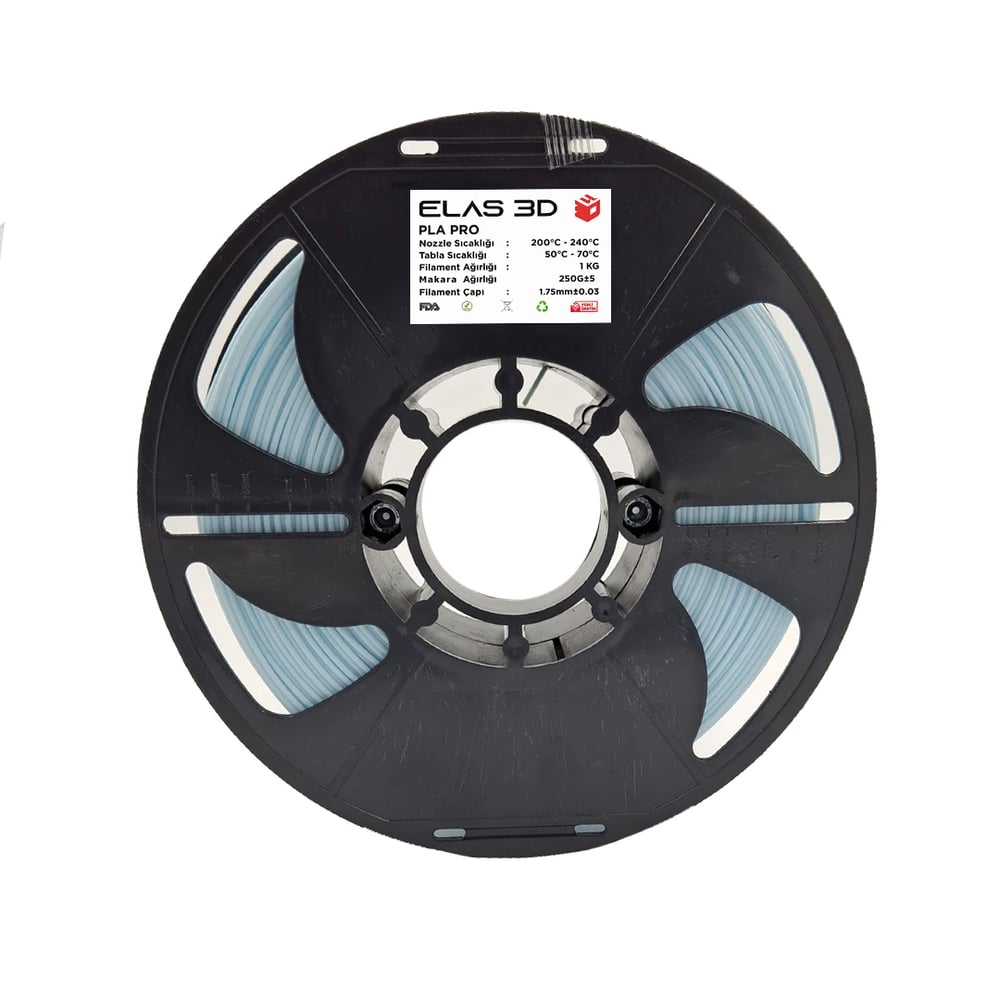 Elas 3D Pastel Mavi PLA Pro Filament - 1.75mm - 1 Kg