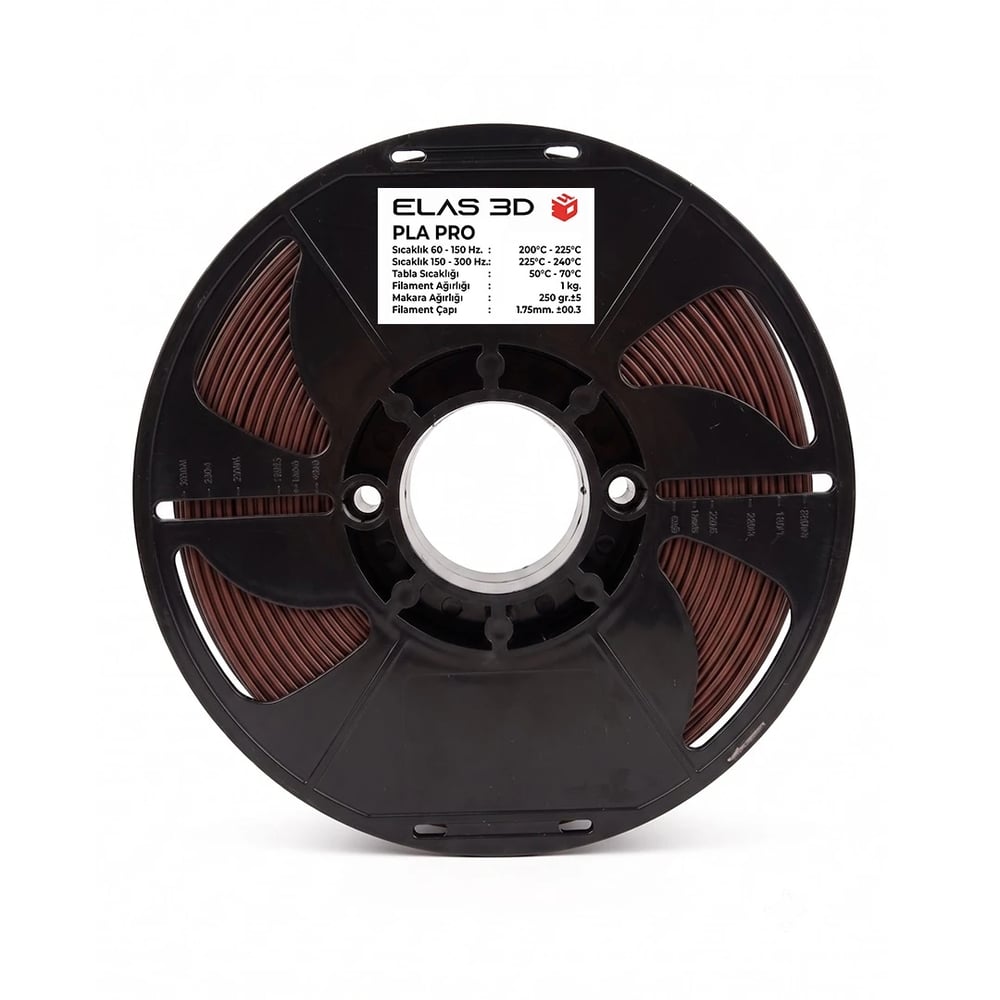 Elas 3D Koyu Kahverengi PLA Pro Filament - 1.75mm - 1 Kg