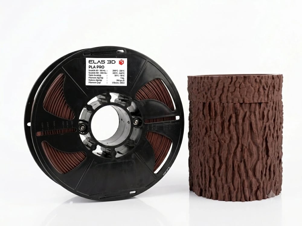 Elas 3D Koyu Kahverengi PLA Pro Filament - 1.75mm - 1 Kg