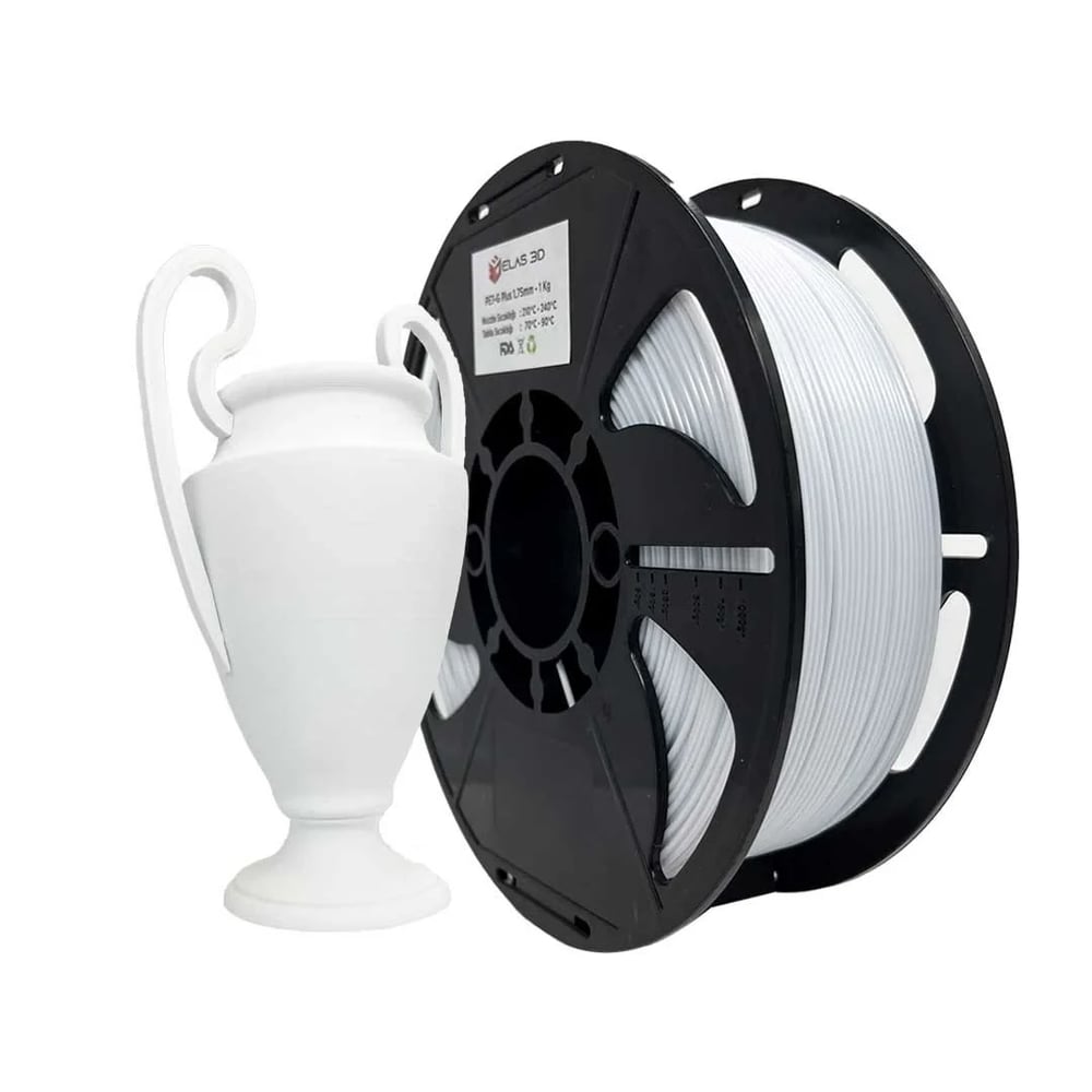 Elas 3D Beyaz PETG Filament - 1.75mm - 1 Kg