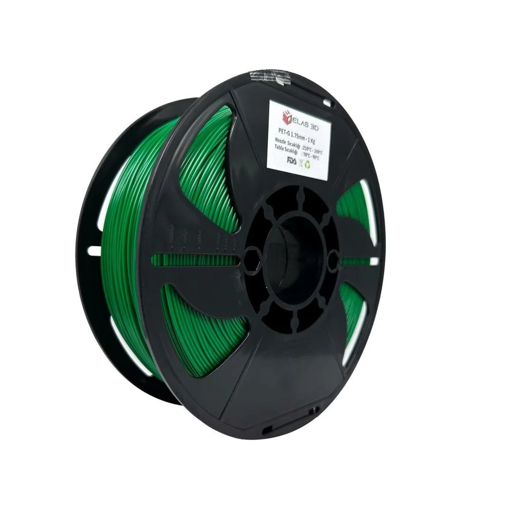 Elas 3D Yeşil PETG Filament - 1.75mm - 1 Kg