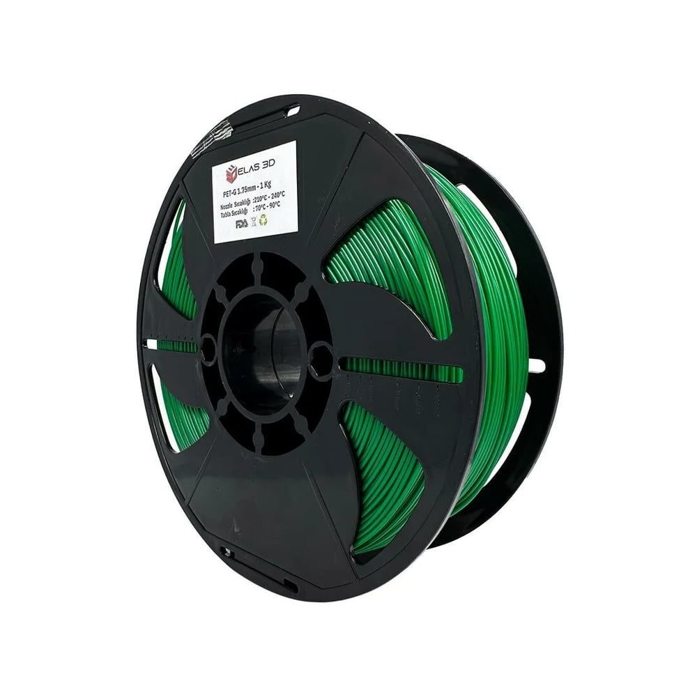 Elas 3D Yeşil PETG Filament - 1.75mm - 1 Kg