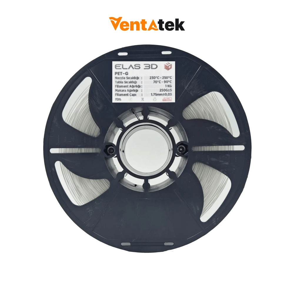 Elas 3D Şeffaf PETG Filament - 1.75mm - 1 Kg