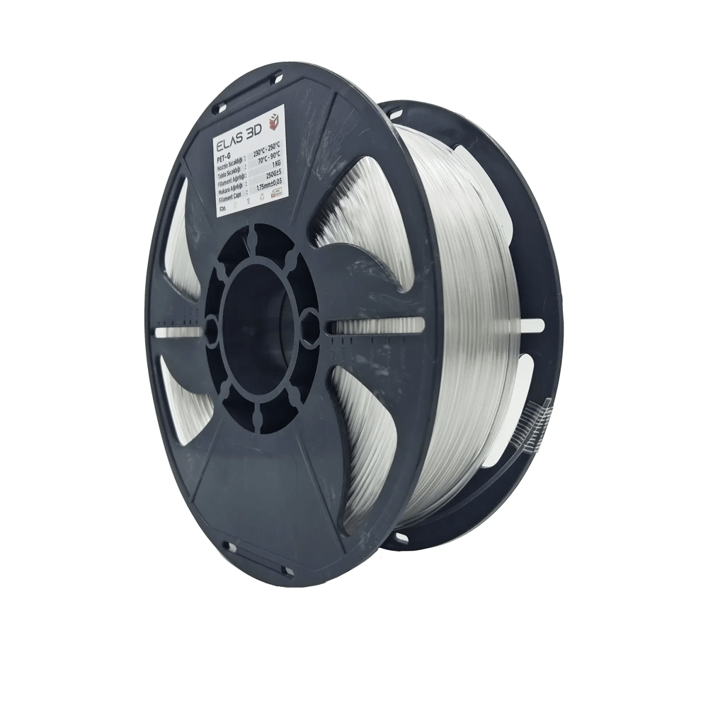 Elas 3D Şeffaf PETG Filament - 1.75mm - 1 Kg