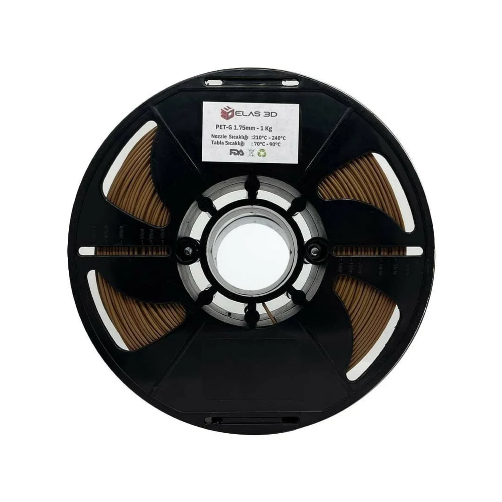 Elas 3D Kahverengi PETG Filament - 1.75mm - 1 Kg