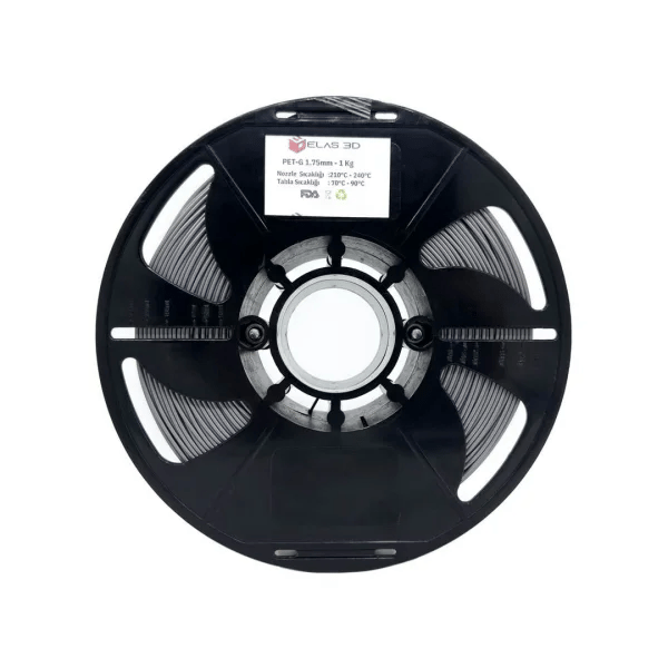 Elas 3D Gümüş Gri PETG Filament - 1.75mm - 1 Kg