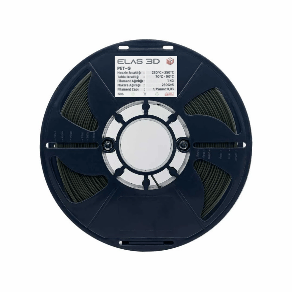 Elas 3D Haki Yeşili PETG Filament - 1.75mm - 1 Kg