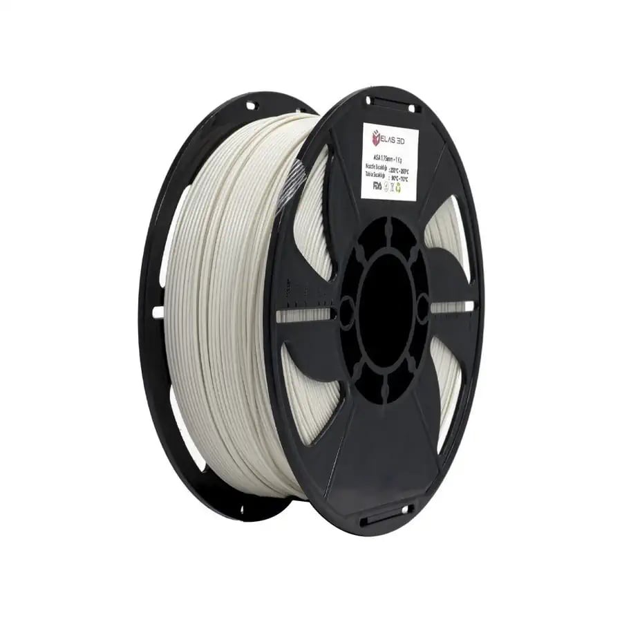 Elas 3D Beyaz ASA Filament - 1.75mm - 1 Kg