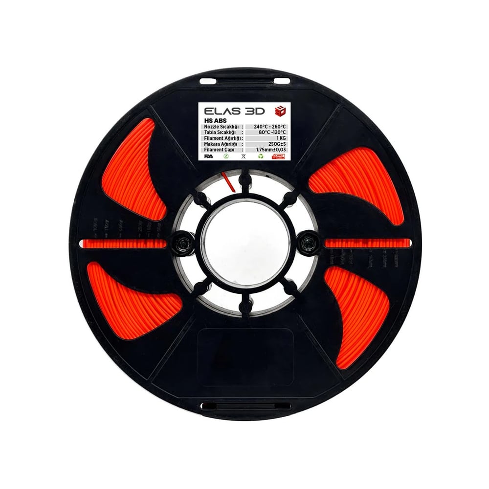 Elas 3D Yeşil HS ABS Filament - 1.75mm - 1 Kg