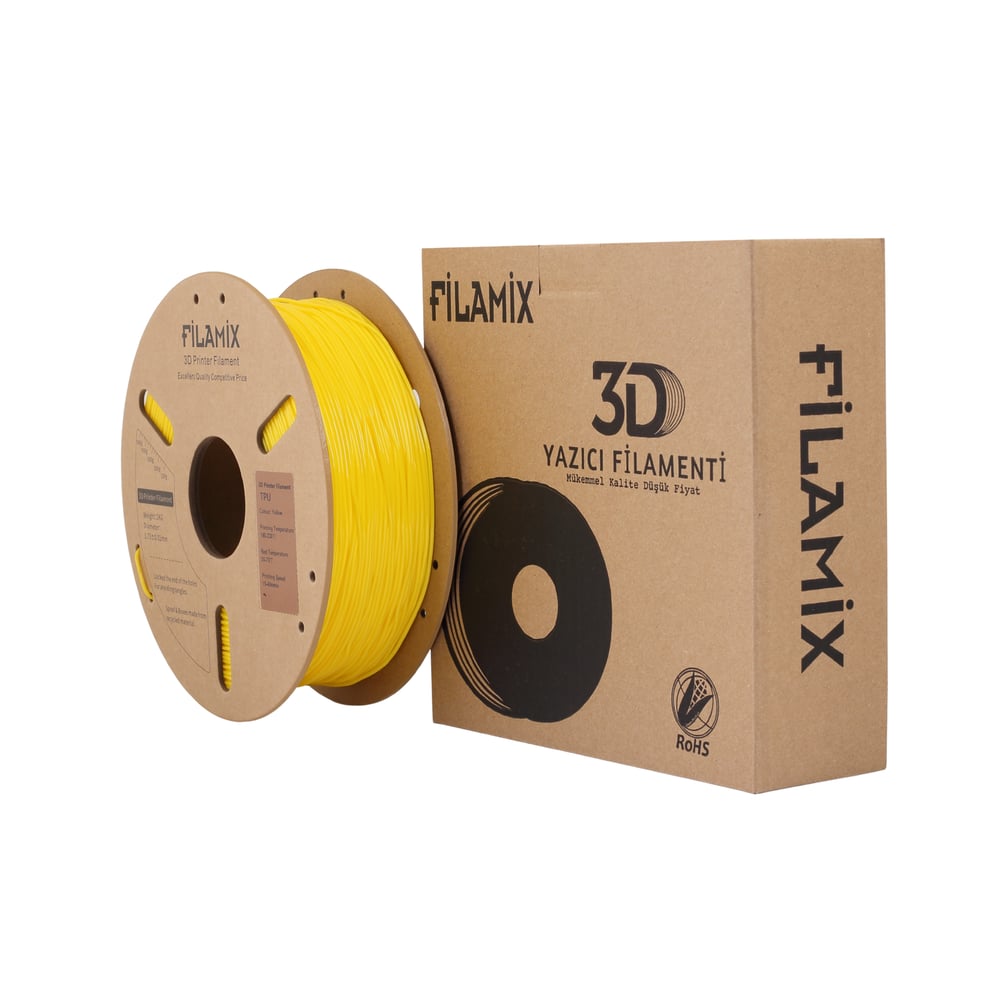 Filamix Sarı TPU 95A Esnek Filament 1.75mm 1 Kg