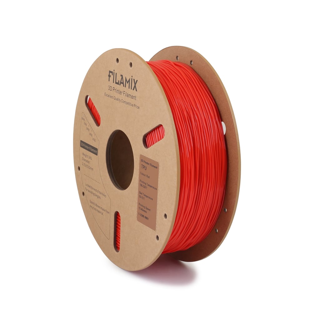 Filamix Kırmızı TPU 95A Esnek Filament 1.75mm 1 Kg