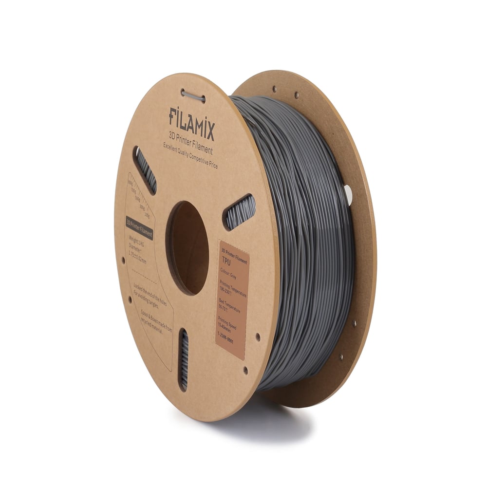 Filamix Gri TPU 95A Esnek Filament 1.75mm 1 Kg