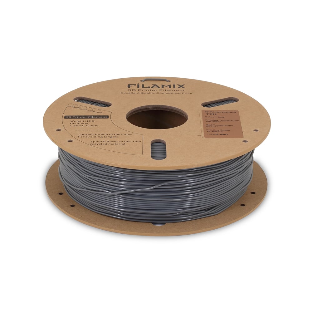 Filamix Gri TPU 95A Esnek Filament 1.75mm 1 Kg