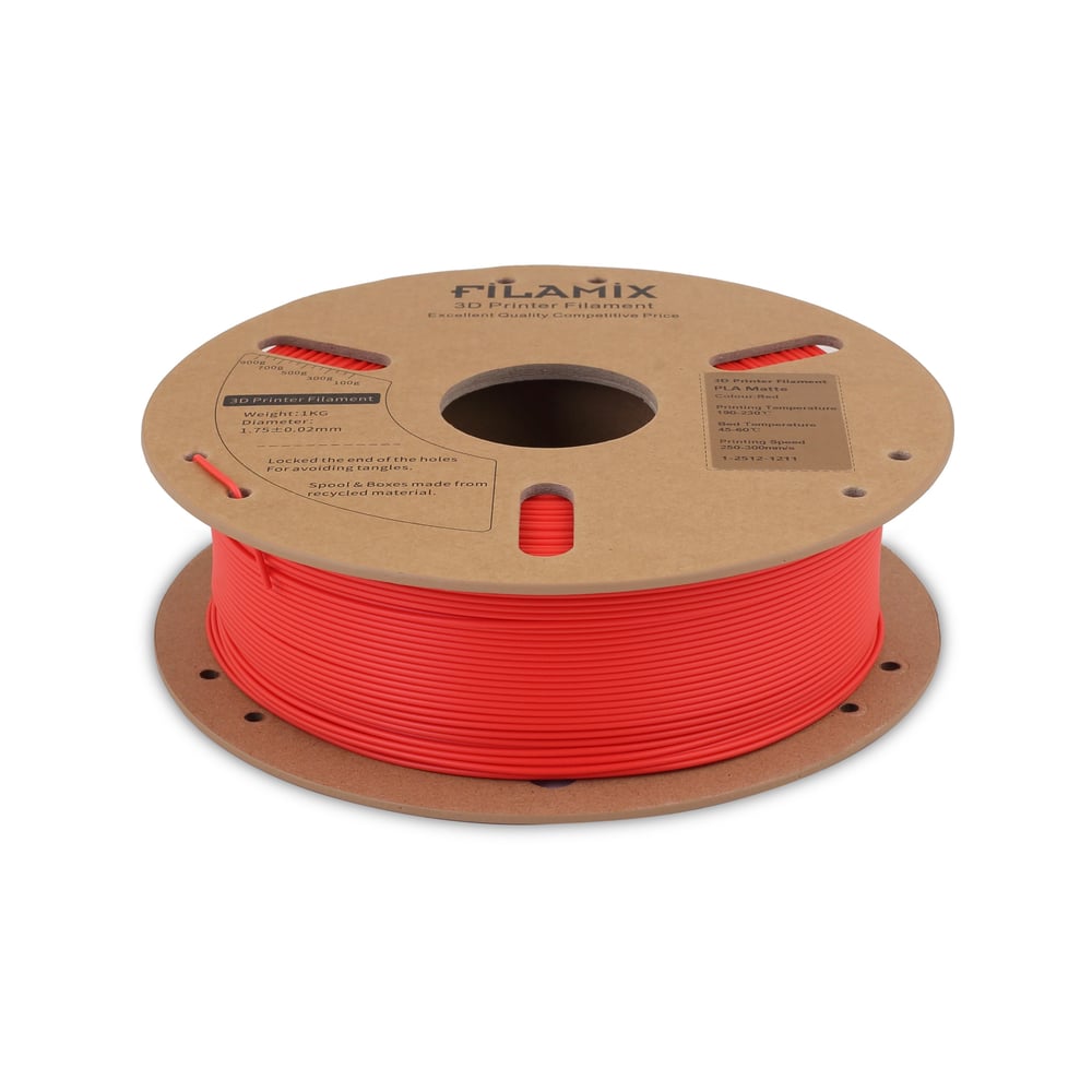 Filamix Kırmızı PLA Mat Filament 1.75mm 1 Kg