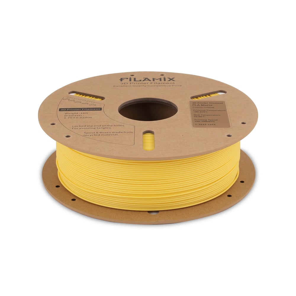 Filamix Sarı PLA Mat Filament 1.75mm 1 Kg