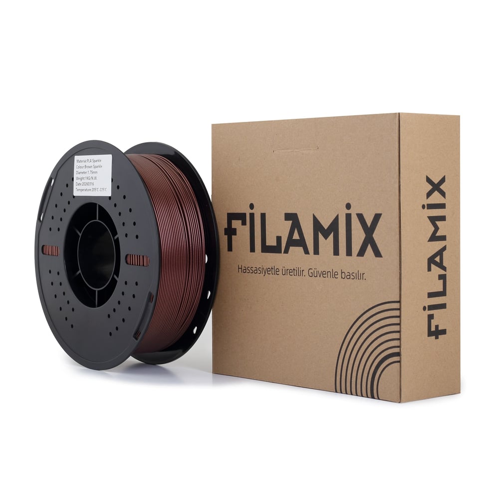 Filamix PLA Sparkle Kahverengi Filament 1.75mm 1 Kg