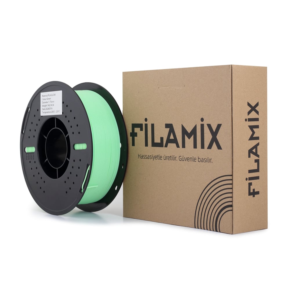 Filamix PLA Glow Yeşil Filament 1.75mm 1 Kg