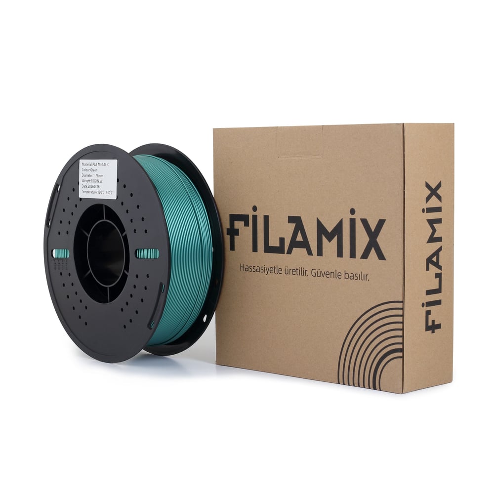 Filamix PLA Metalik Yeşil Filament 1.75mm 1 Kg