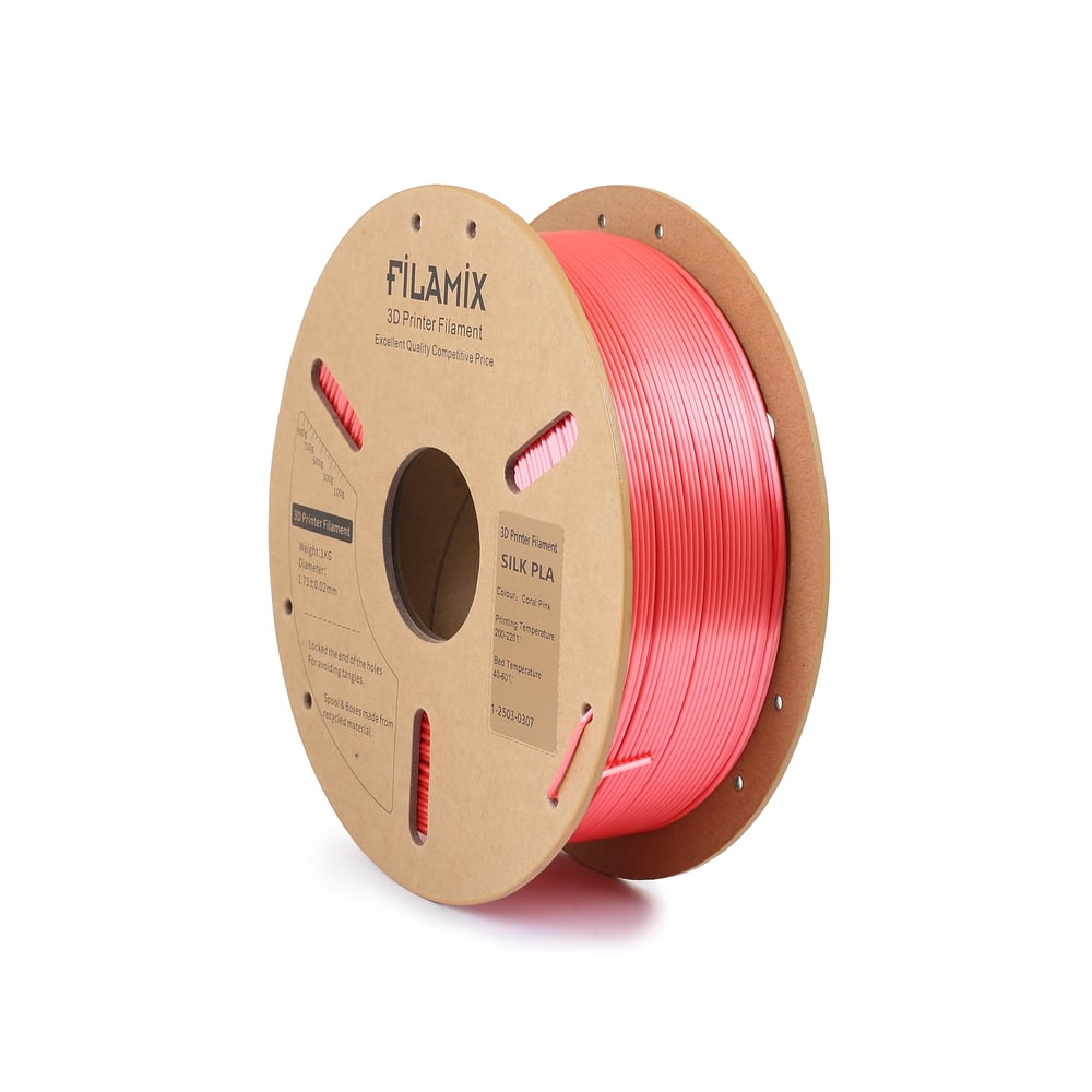Filamix Silk PLA Mercan Pembesi Filament 1.75mm 1 Kg İpeksi Parlak