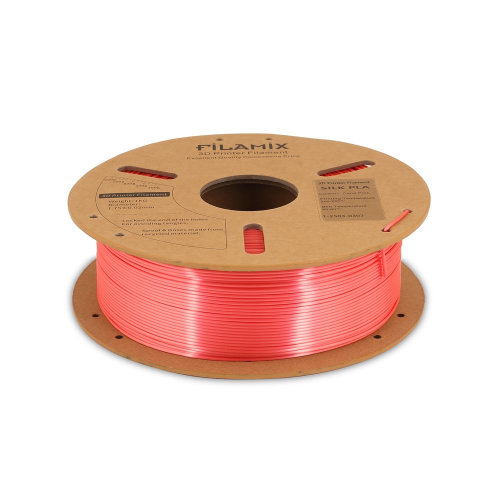 Filamix Silk PLA Mercan Pembesi Filament 1.75mm 1 Kg İpeksi Parlak