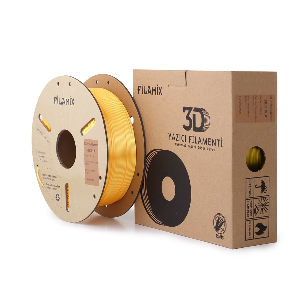 Filamix Silk PLA Altın Filament 1.75mm 1 Kg