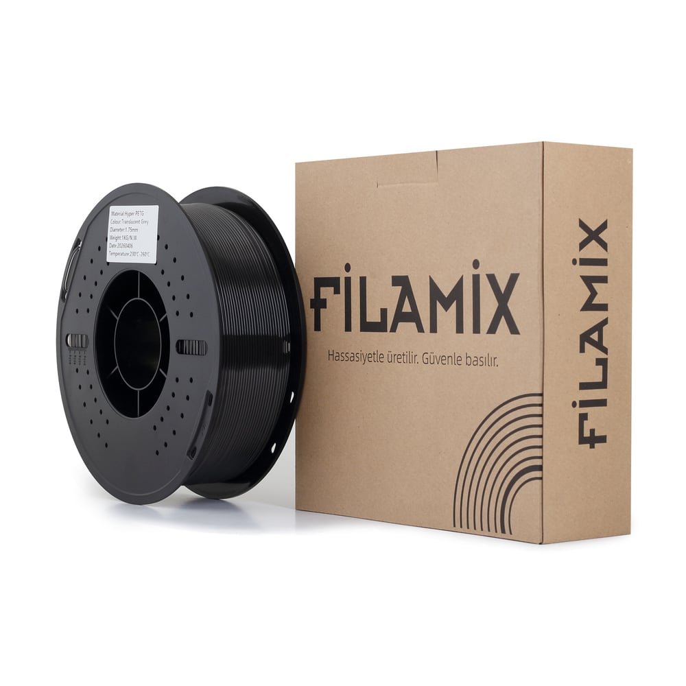 Filamix Hyper PETG Yarı Şeffaf Gri Filament 1.75mm 1 Kg