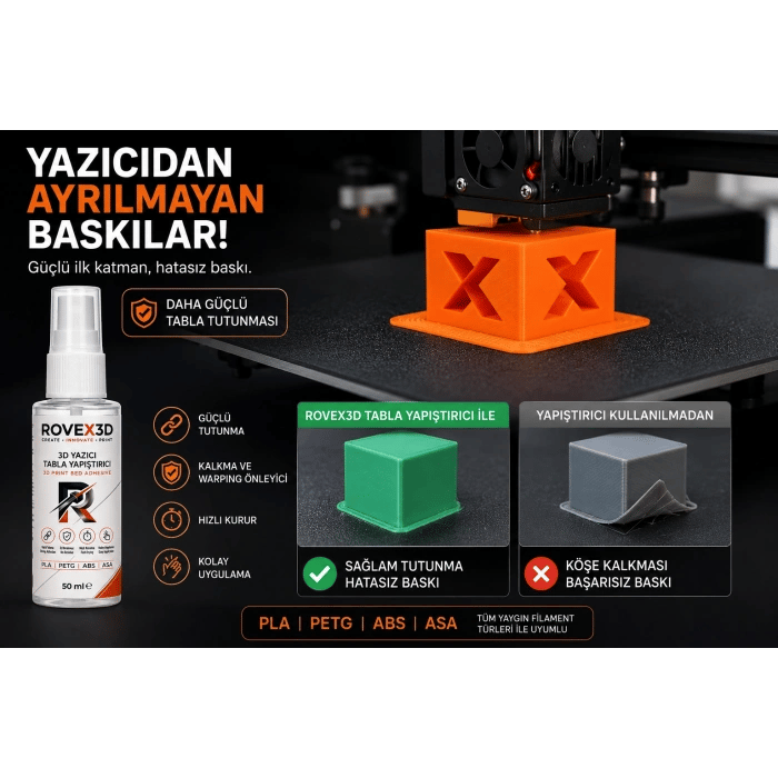 Rovex3D 3D Yazıcı Tabla Yapıştırıcısı 250 ml