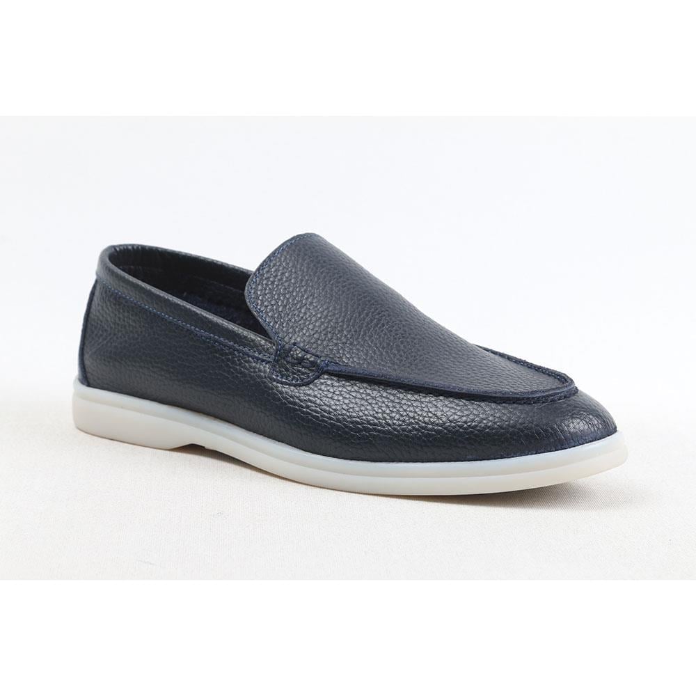 ULUS 108 LP LACİVERT DERİ LOAFER AYAKKABI-----RENK 03