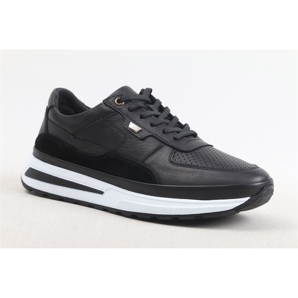 ULUS 118 DELİKLİ SİYAH SNEAKER SPOR AYAKKABI