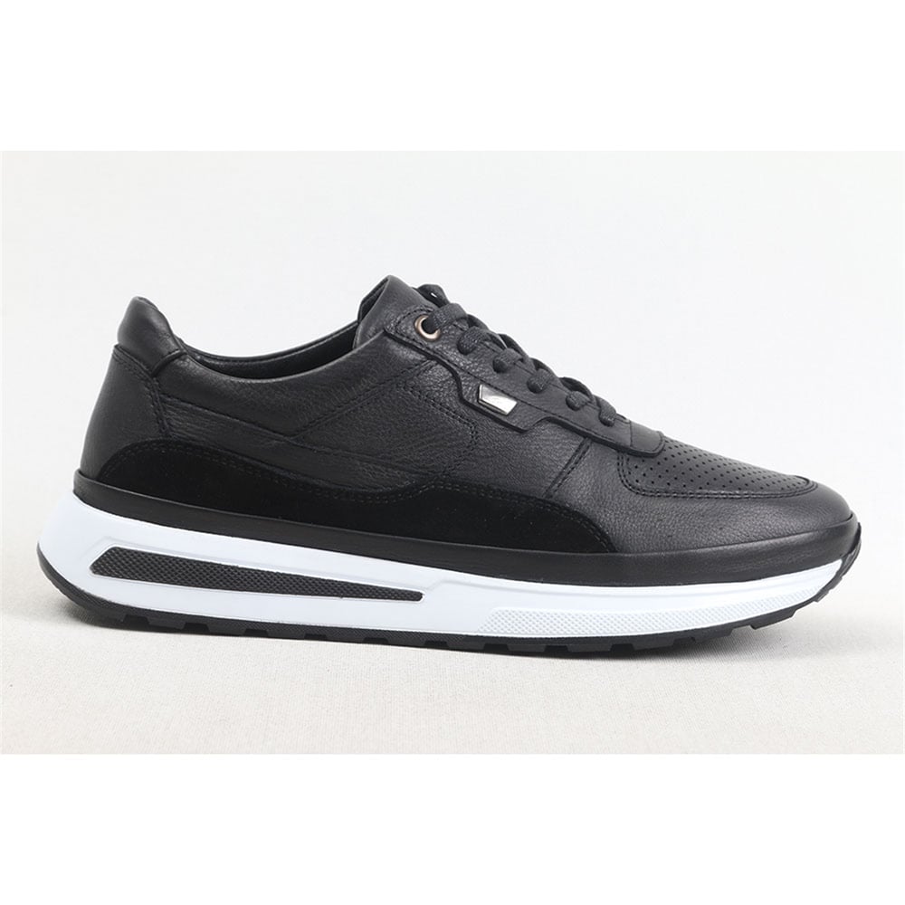 ULUS 118 DELİKLİ SİYAH SNEAKER SPOR AYAKKABI