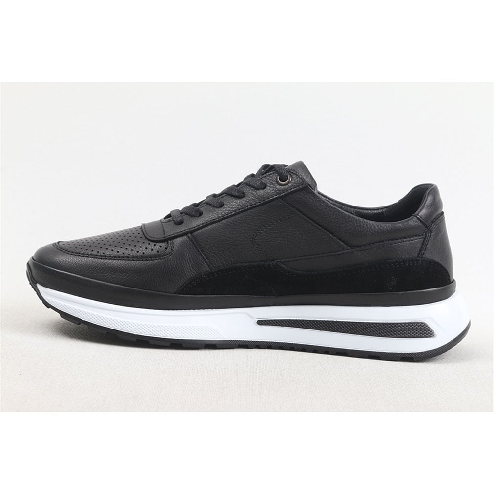 ULUS 118 DELİKLİ SİYAH SNEAKER SPOR AYAKKABI