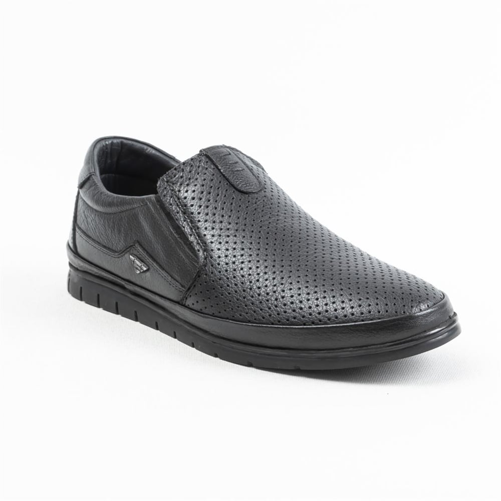 Ulus 1310-1 Delikli Siyah Casual Ayakkabi