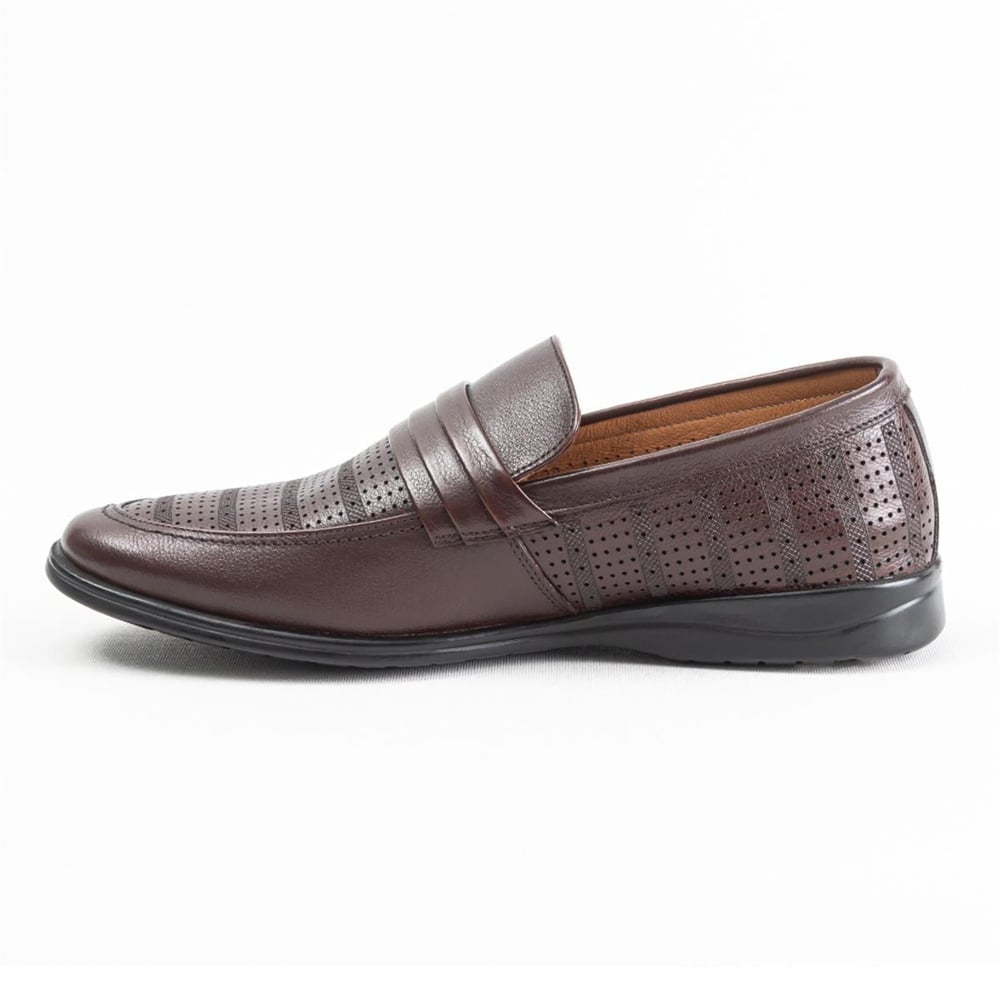 Ulus 1985-1 Delikli Kahve Comfort Ayakkabi