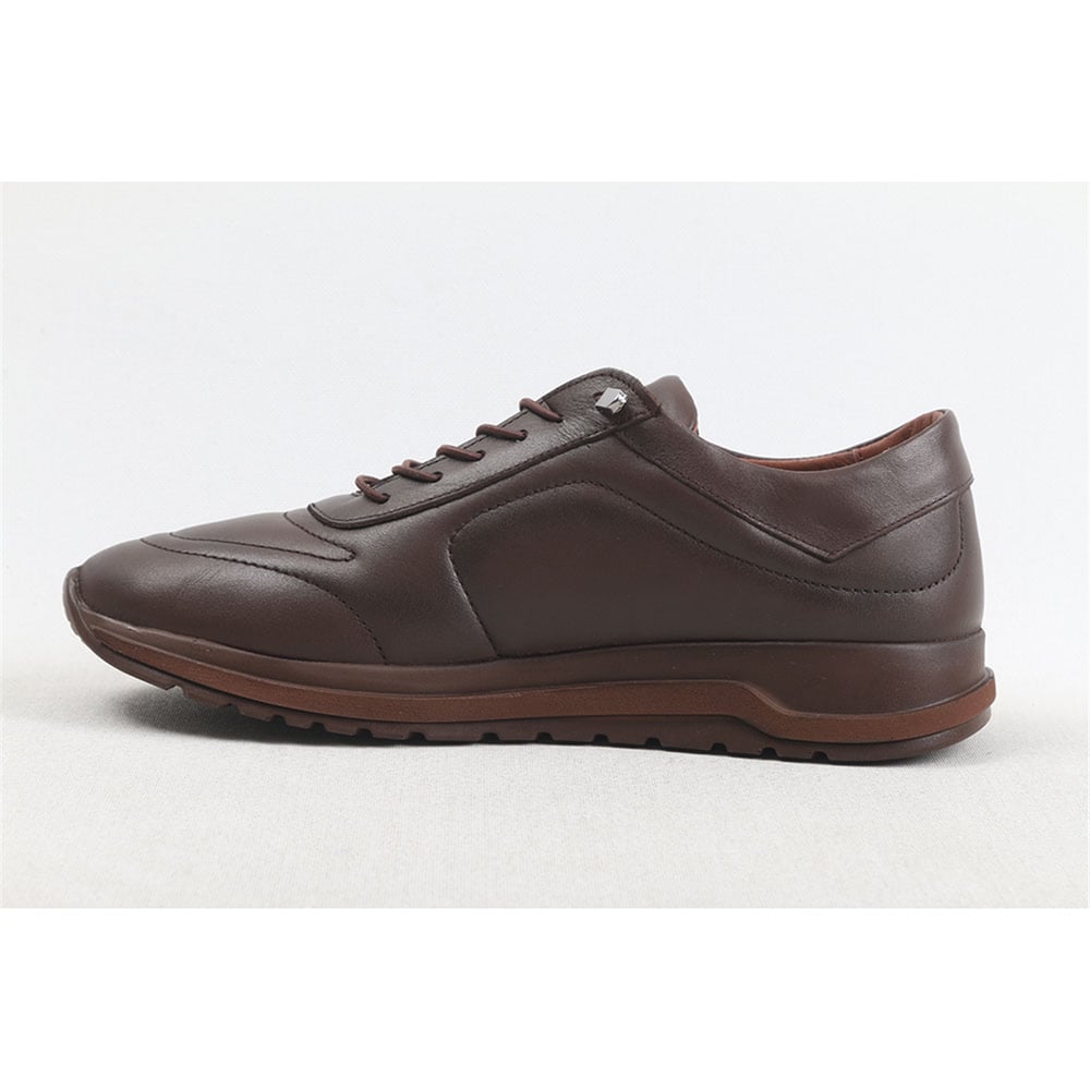 Ulus 2011 Kahve Silikon Baskili Sneaker Spor Ayakkabi