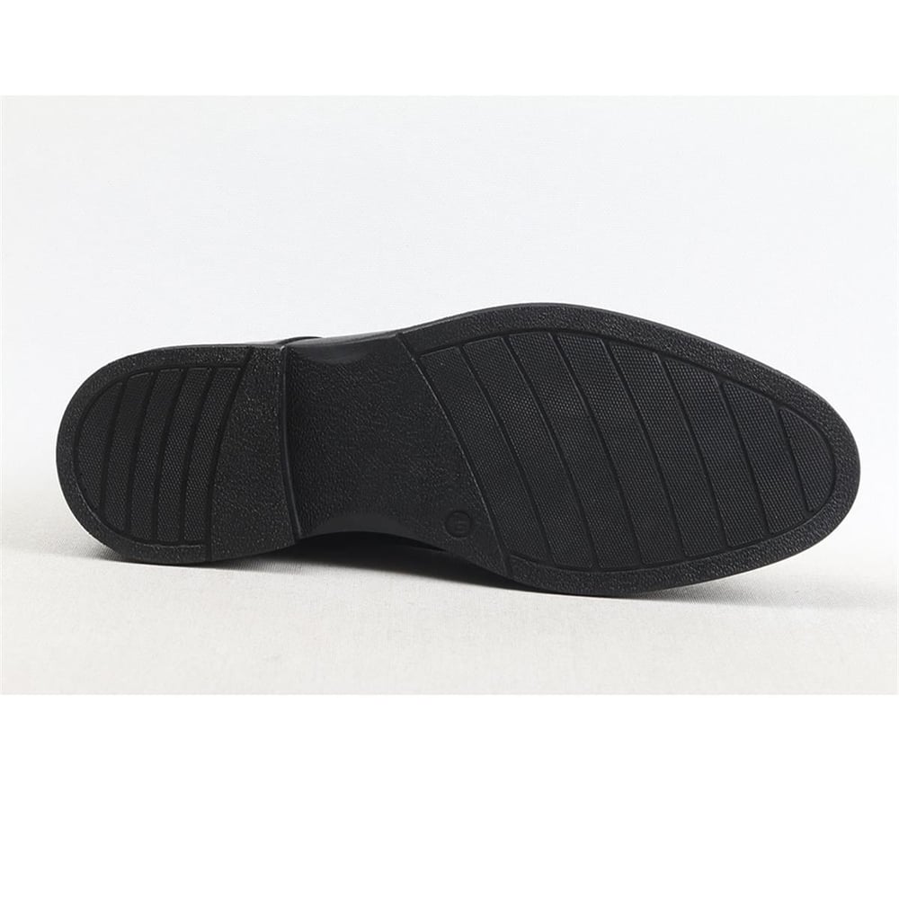 Ulus 2145-1 Düz Bağli Lastikli Siyah Casual Ayakkabi