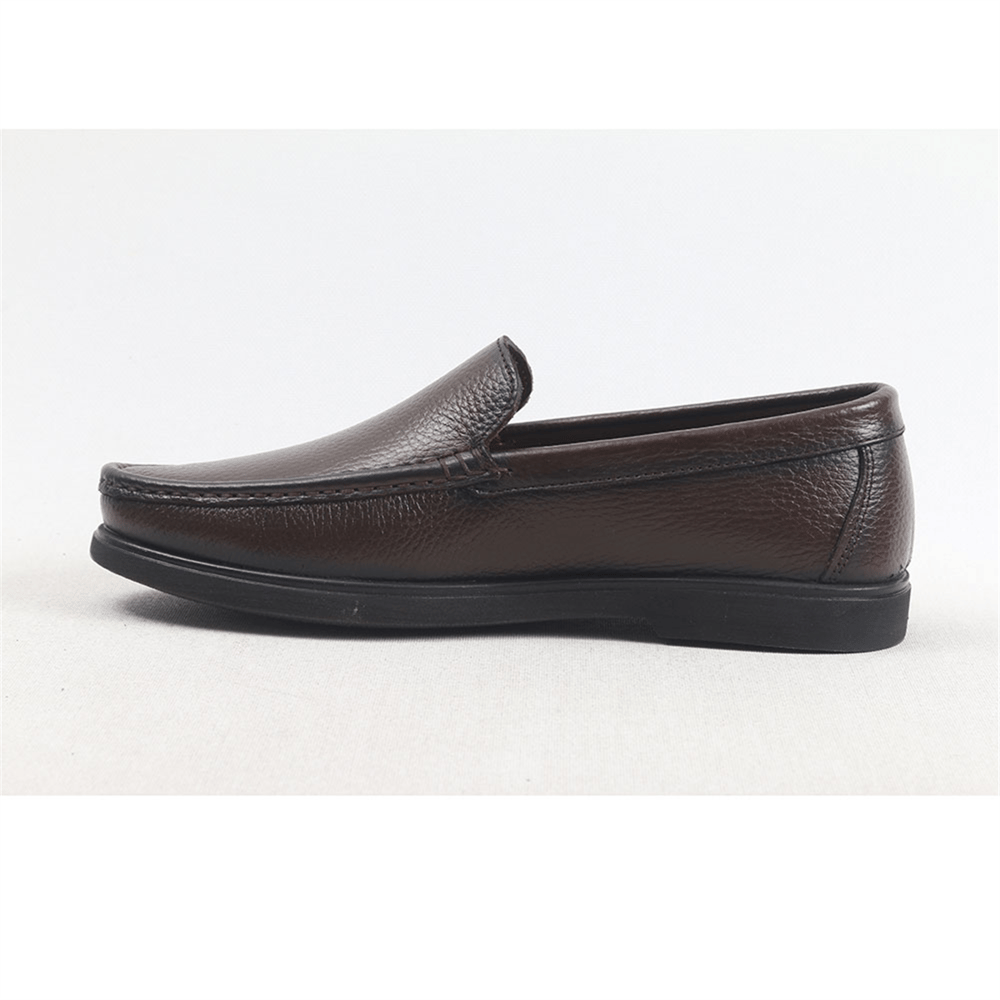 ULUS 3210 DÜZ FİTİLLİ KAHVE LOAFER AYAKKABI