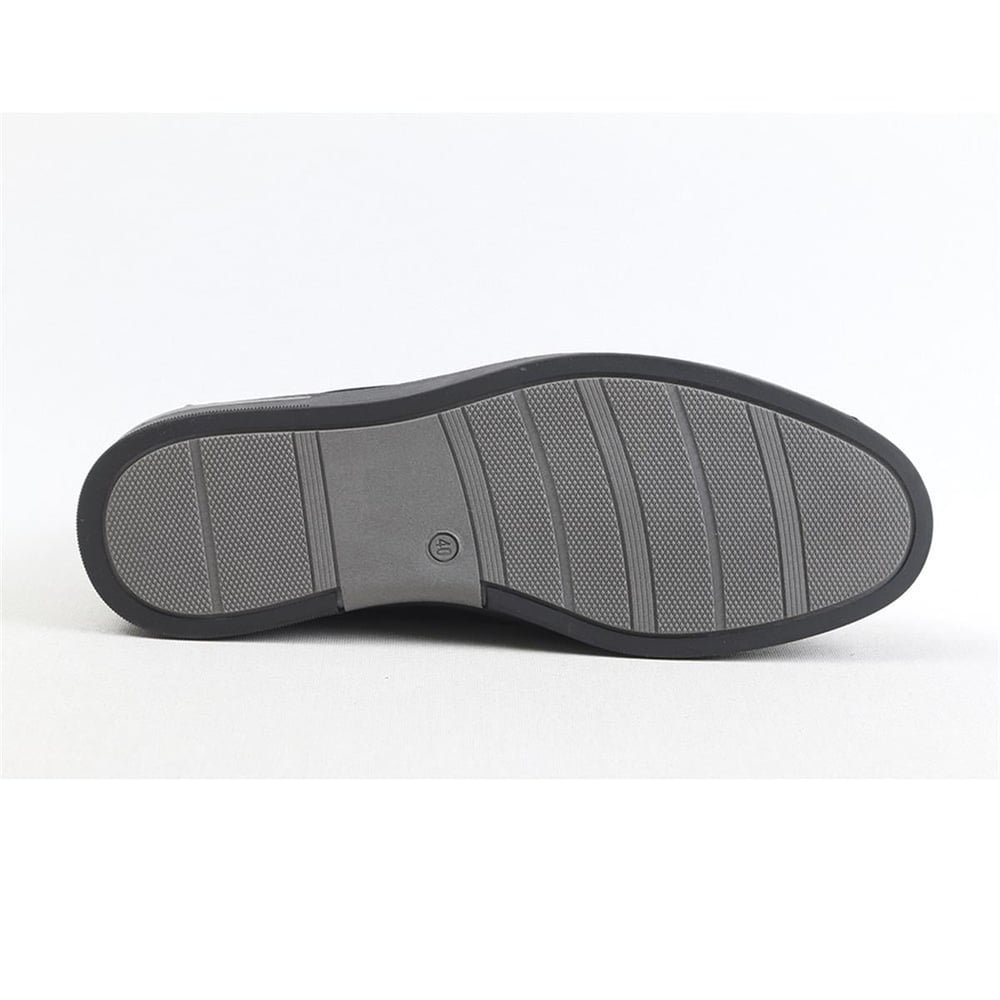 Ulus 345 Lastikli Siyah Loafer Ayakkabi