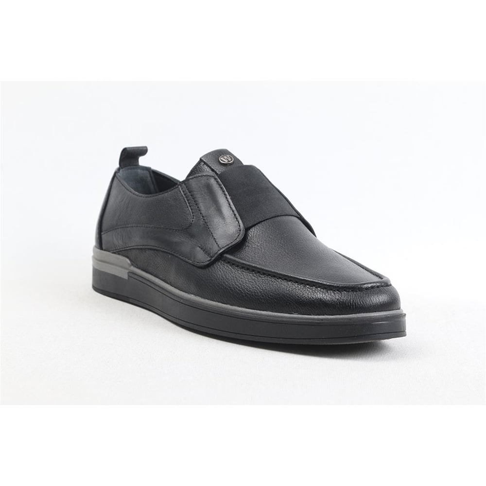 Ulus 345 Lastikli Siyah Loafer Ayakkabi