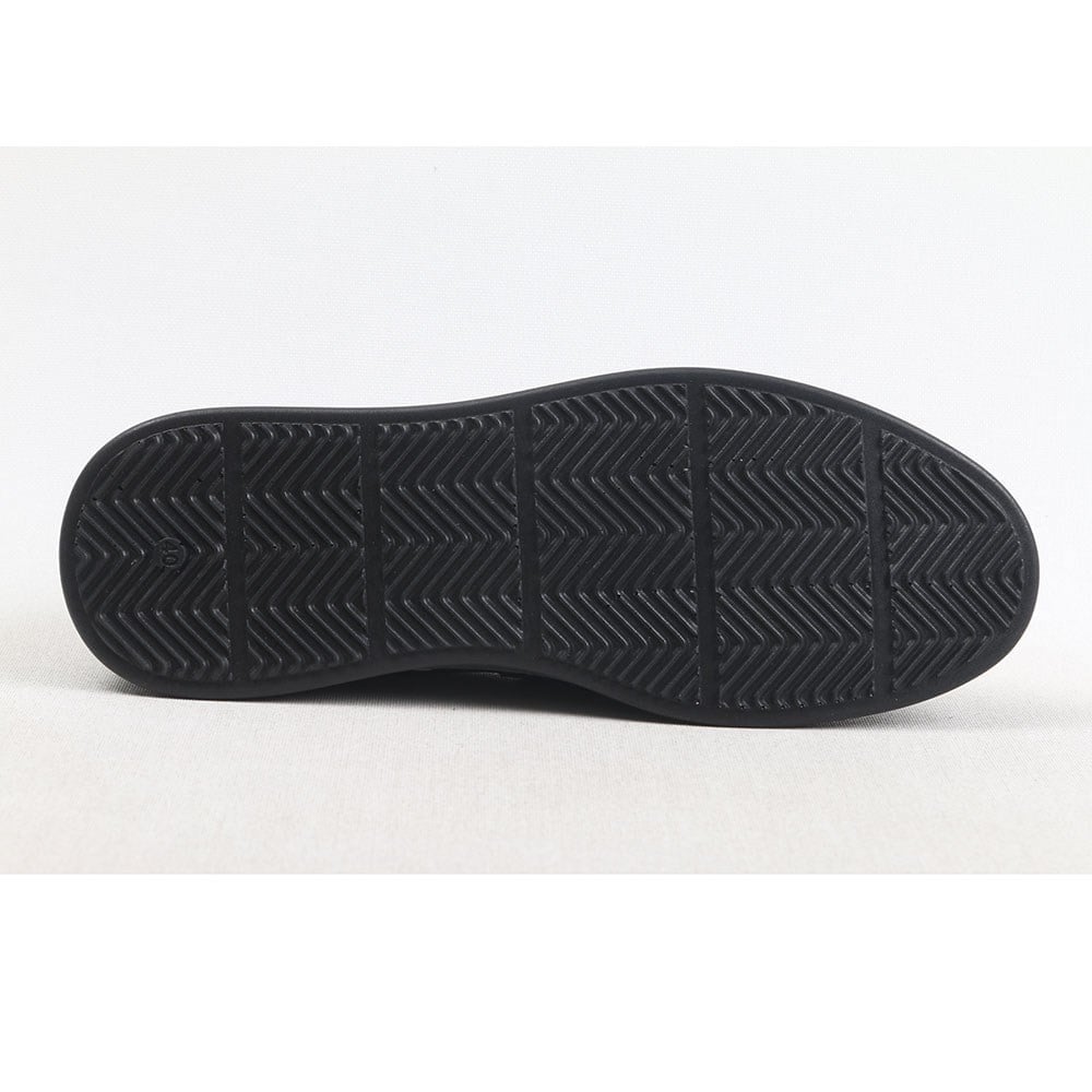 ULUS 348-1 (V) TOKALI DELİKLİ SİYAH LOAFER AYAKKABI
