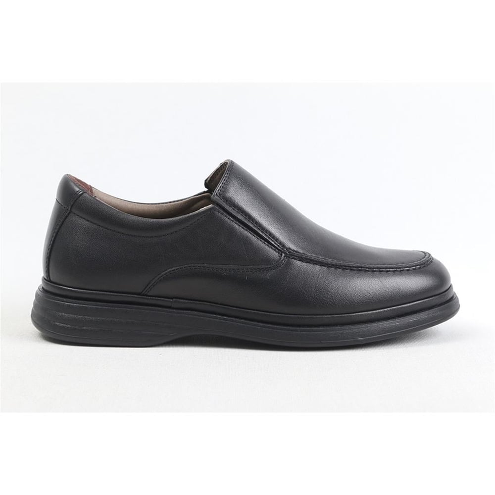 Ulus 404-3 Lastikli Saraçli Siyah  Comfort Ayakkabi