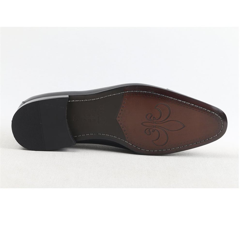 ULUS 6639 SİYAH MASKARETLİ CROCO JURDAN NEOLİT KLASİK AYAKKABI
