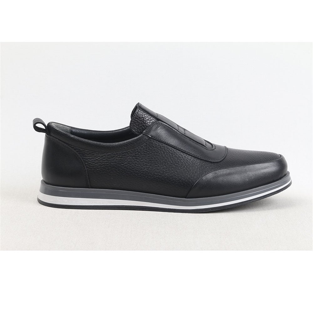 Ulus 8110 Siyah Lastikli Loafer Ayakkabi