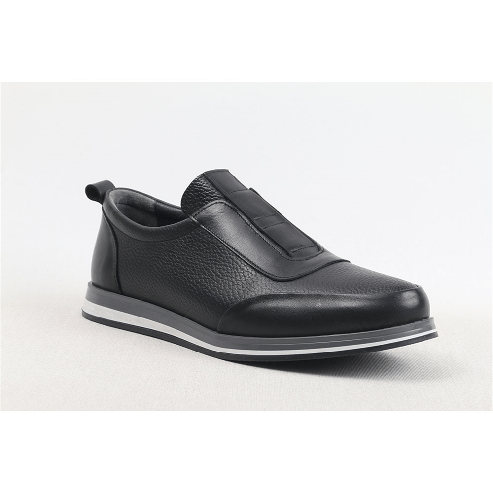 Ulus 8110 Siyah Lastikli Loafer Ayakkabi