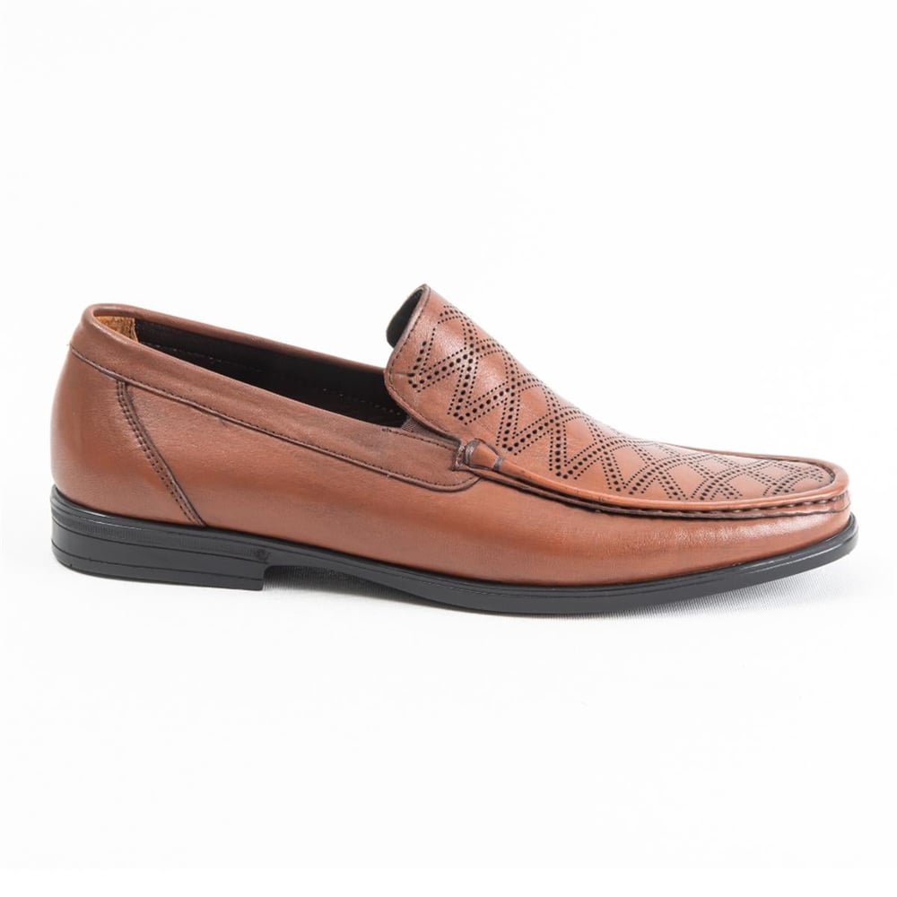 ULUS T-63-1  DELİKLİ TABA LOAFER AYAKKABI