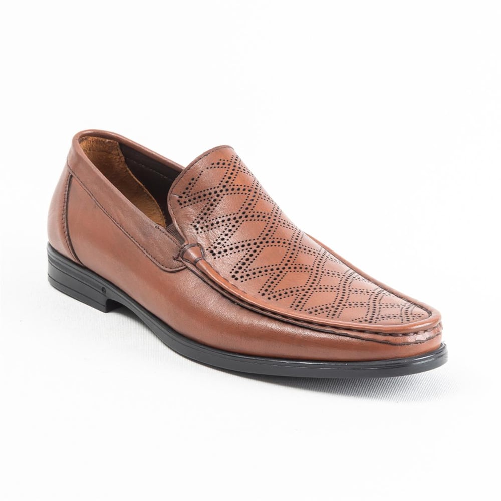 ULUS T-63-1  DELİKLİ TABA LOAFER AYAKKABI